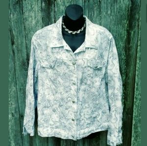 Lucy & Laurel Jackets & Coats - Lucy & Laurel Floral Linen Button Front Jacket Lucy & Laurel Jackets & Coats - Lucy & Laurel Floral Linen Button Front Jacket